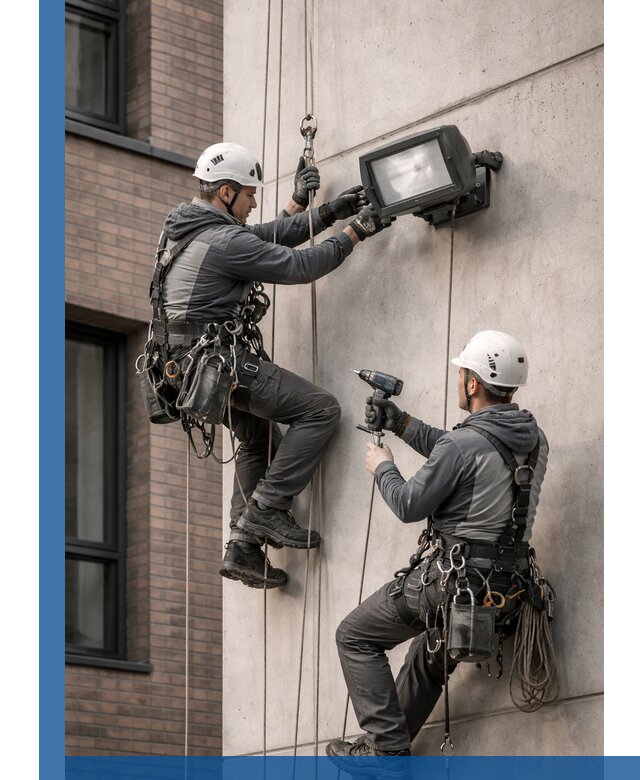 Профессиональный монтаж фасадных прожекторов в Сасове под ключ