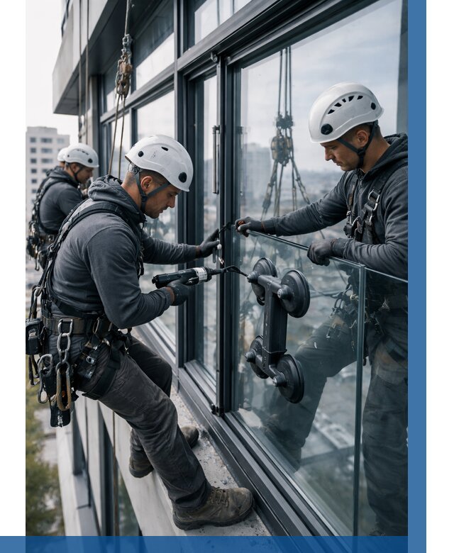 Витражное остекление зданий в Сасове от 3537 р. | ВЫСОТНИК-Ссв