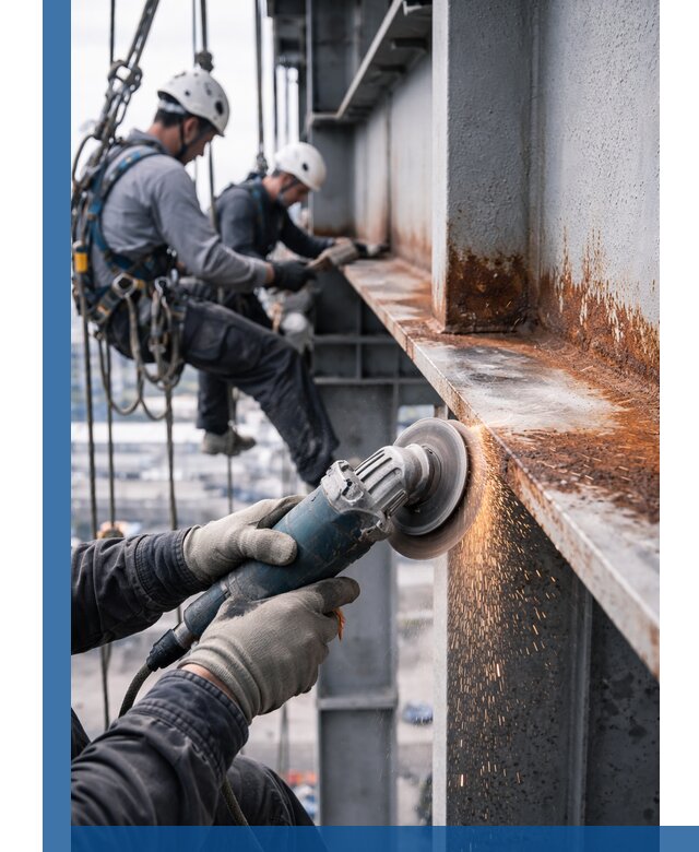 Зачистка металла от ржавчины и подготовка поверхностей в Сасове