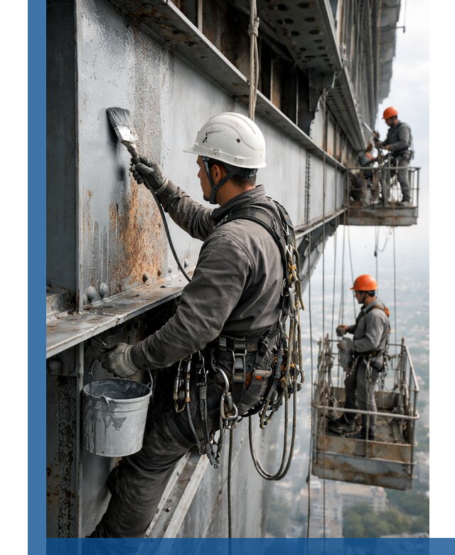 Покраска металлоконструкций на высоте в Сасове профессионально