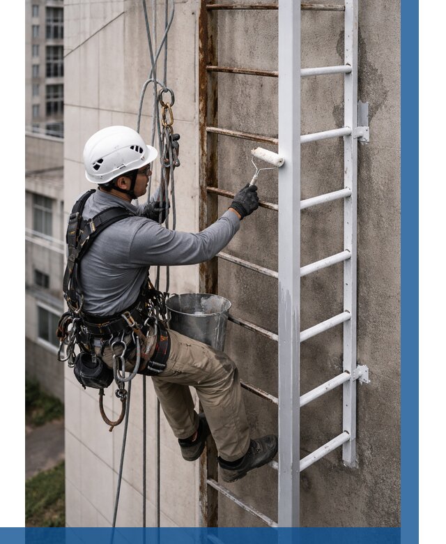 Покраска пожарных лестниц в Сасове от 4547 р. | ВЫСОТНИК-Ссв