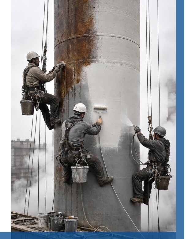 Покраска дымовых труб в Сасове от 8589 р. | ВЫСОТНИК-Ссв