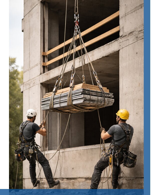 Подъем материала на этаж веревками в Сасове от 1516 р. | ВЫСОТНИК-Ссв