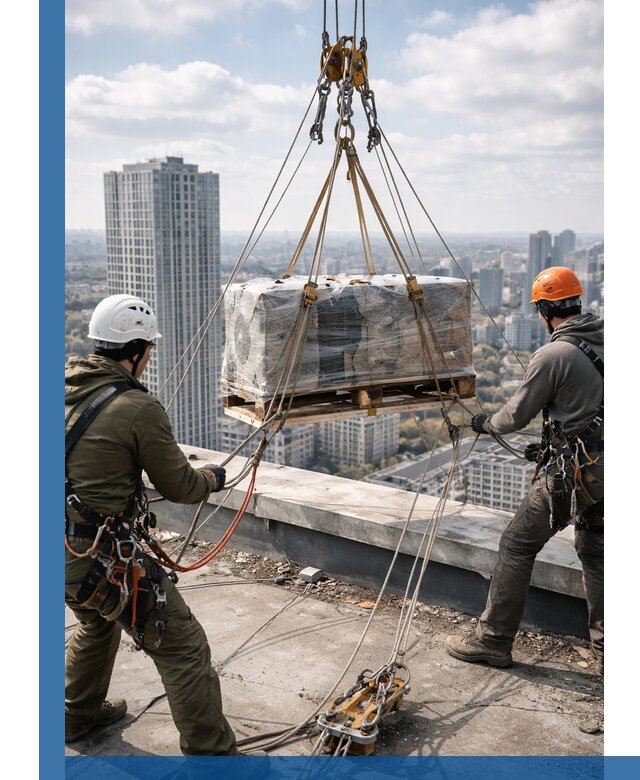 Подъем и монтаж крупногабаритных грузов на крышу в Сасове