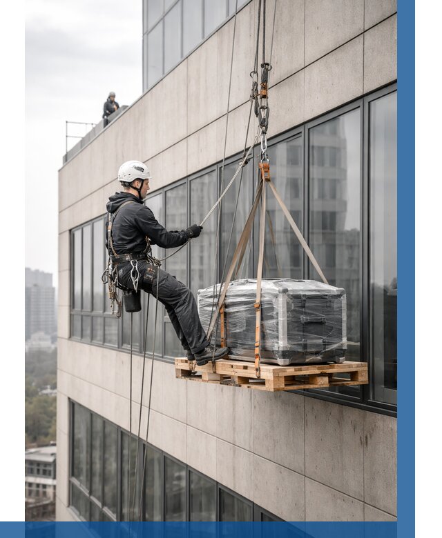 Спуск груза по фасаду в Сасове от 3537 р. | ВЫСОТНИК-Ссв