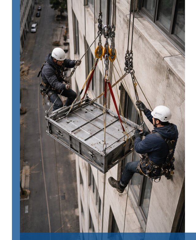 Спуск и подъем грузов по фасаду в Сасове для зданий