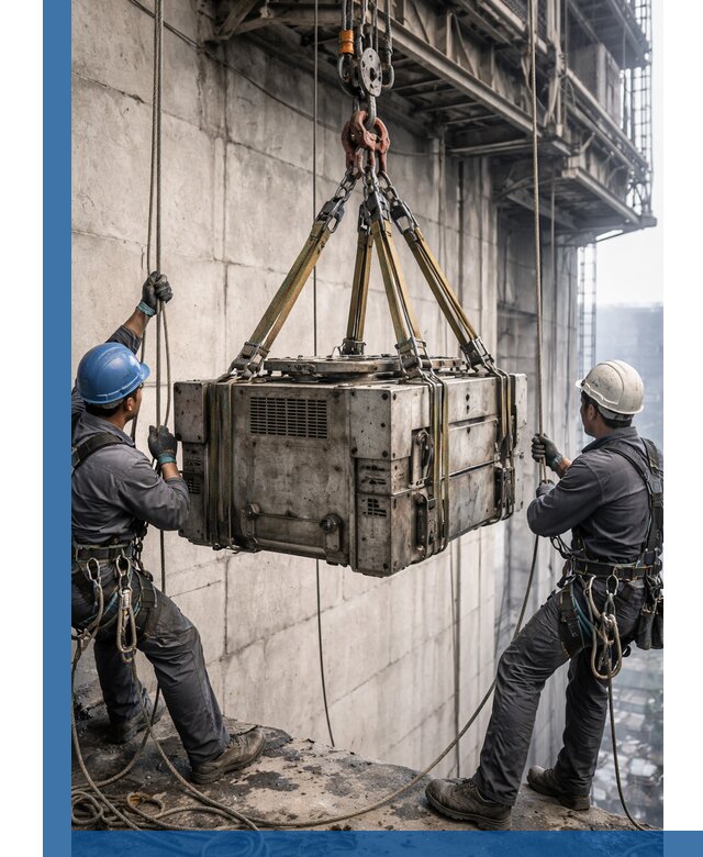 Такелажные работы на высоте, подъем и монтаж грузов в Сасове