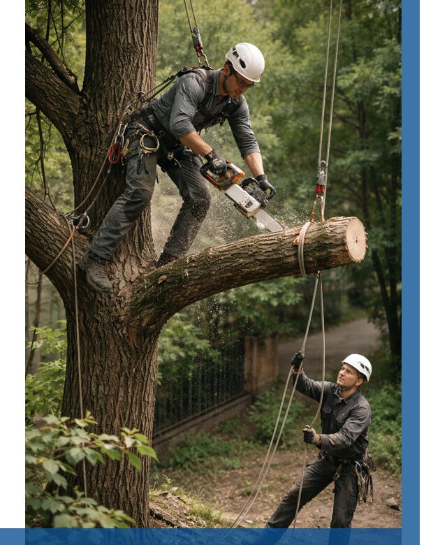 Спил деревьев альпинистами в Сасове от 8084 р. | ВЫСОТНИК-Ссв