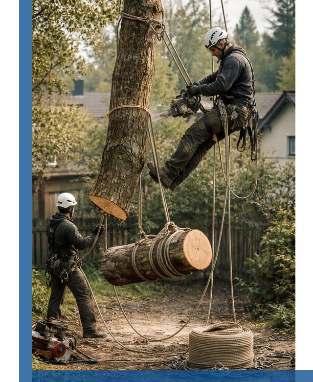 Валка деревьев частями в Сасове, безопасно и аккуратно