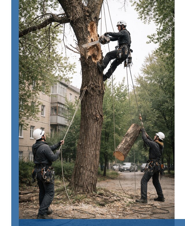 Срочное удаление аварийных деревьев в Сасове с гарантией безопасности