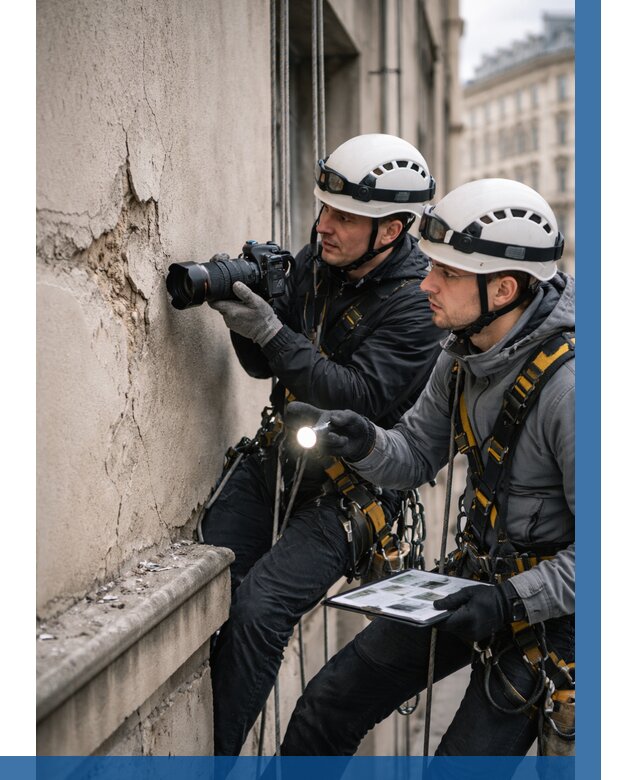 Фотофиксация дефектов фасада в Сасове от 4547 р. | ВЫСОТНИК-Ссв