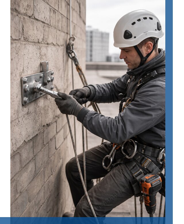 Установка анкерных точек в Сасове от 3537 р. | ВЫСОТНИК-Ссв