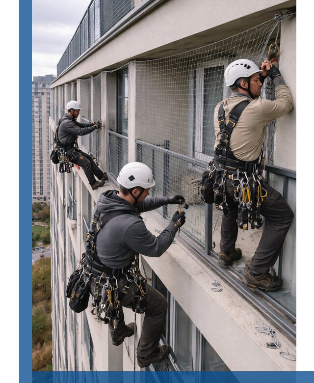 Профессиональный монтаж защитной сетки от птиц в Сасове