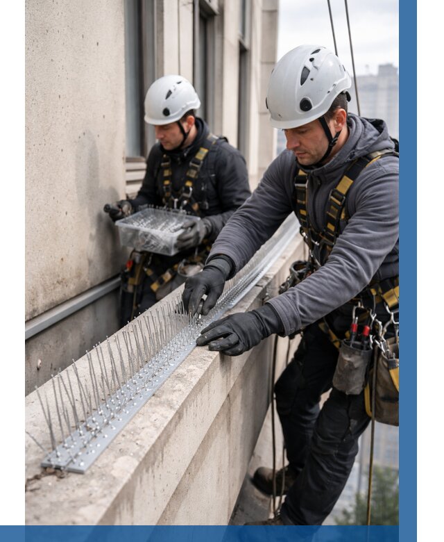 Установка шипов от птиц в Сасове от 859 р. | ВЫСОТНИК-Ссв